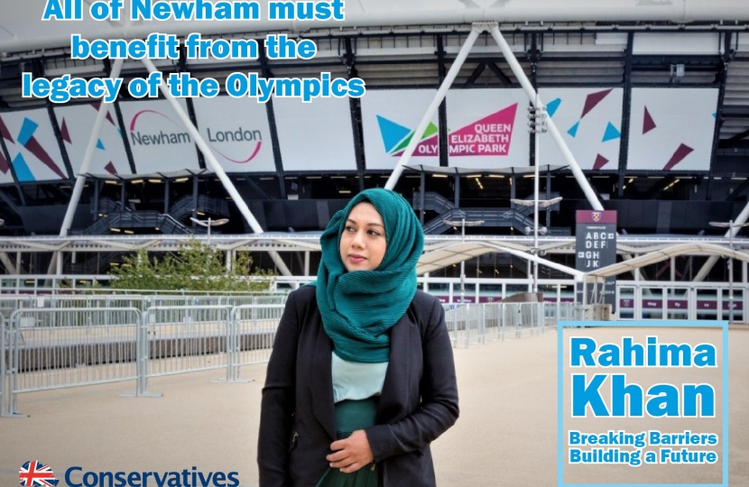 Rahima Khan outside the Olympic stadium