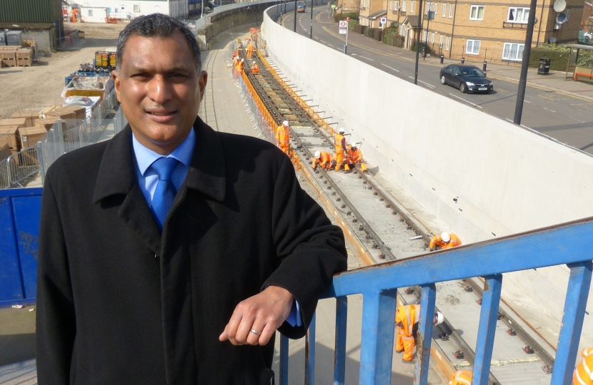 Syed Kamall MEP visiting the Crossrail route in the borough.