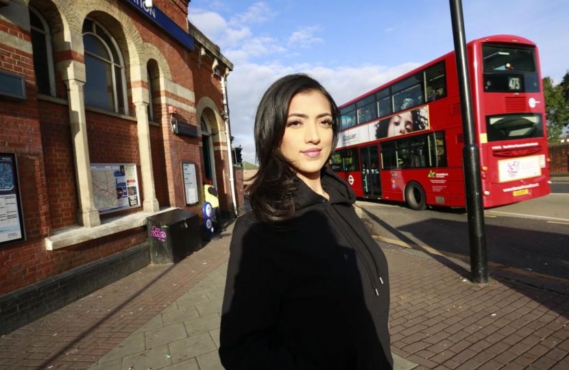 Sara Kumar outside Plaistow station