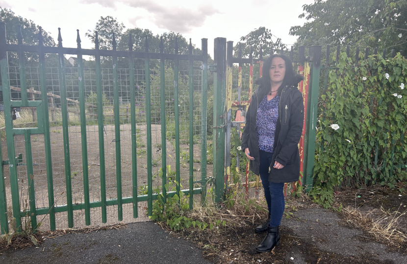 Maria Clifford at the former site of Newham City Farm