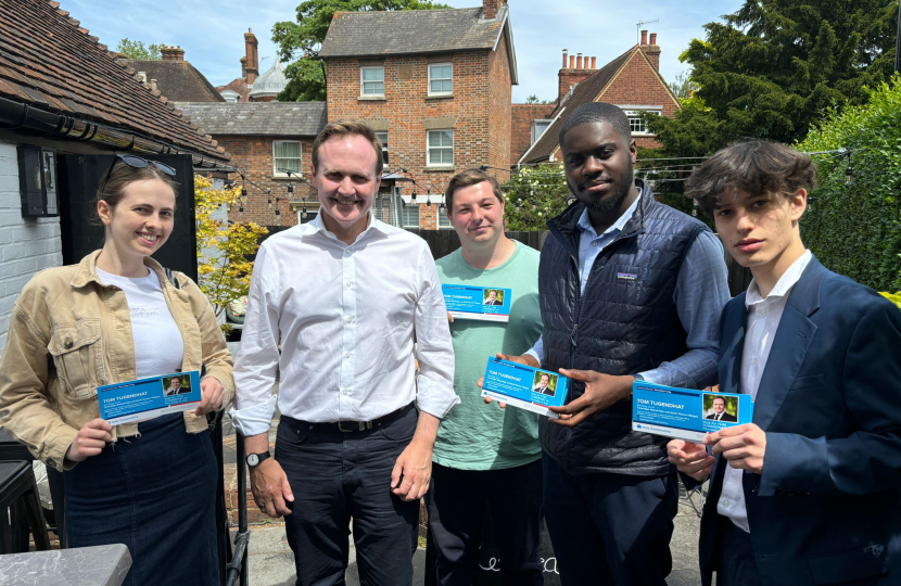 Supporting the Rt Hon Tom Tugendhat MP with campaigning in Tonbridge