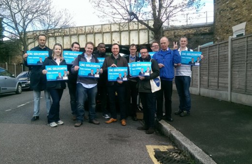 Local Conservatives campaigning for the London Assembly