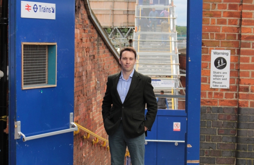 John Oxley at the side entrance to Forest Gate station.