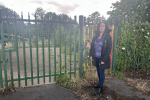 Maria Clifford at the former site of Newham City Farm