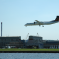 Plane landing at London City Airport