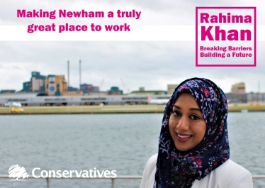 Rahima Khan near local employers