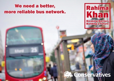 Rahima Khan awaiting a bus