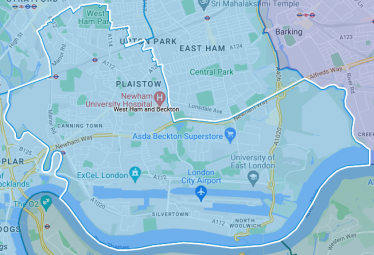 Outline of the West Ham and Beckton constituency